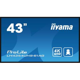 iiyama LH4354UHS-B1AG visualizzatore di messaggi Pannello piatto per segnaletica digitale 108 cm (42.5") LCD Wi-Fi 500 cd m² 4K