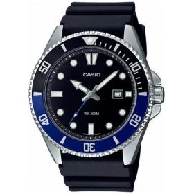 Casio MDV-107-1A2VEF montre Montre bracelet Quartz Noir, Bleu, Acier inoxydable Acier inoxydable