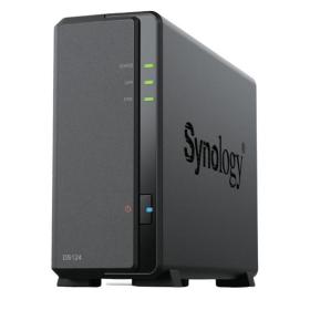 Synology DiskStation DS124 NAS & Speicherserver Desktop Eingebauter Ethernet-Anschluss Schwarz RTD1619B