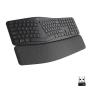 Logitech ERGO K860 Wireless Split Keyboard - Tastiera Ergonomica Wireless, Poggiapolsi, Connettività Bluetooth e USB,