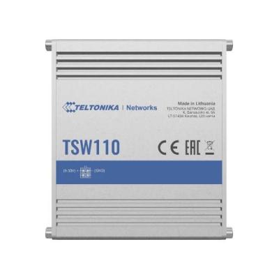 Teltonika TSW110 switch No administrado Gigabit Ethernet (10 100 1000) Energía sobre Ethernet (PoE) Azul, Gris