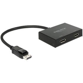 DeLOCK 87665 adaptador de cable de vídeo 0,3 m DisplayPort 2 x DisplayPort Negro