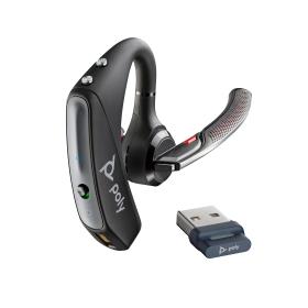 POLY Voyager 5200 Headset Wireless Ear-hook Car Home office Bluetooth Charging stand Black