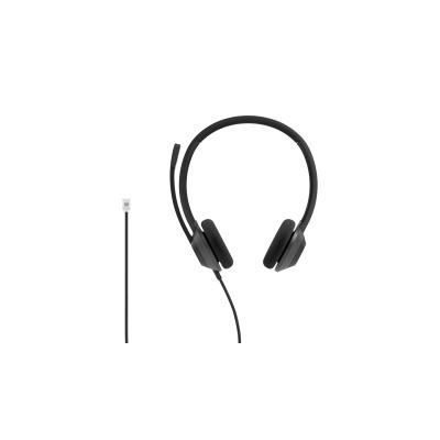 Cisco Headset 322 Wired Dual On-Ear Carbon Black RJ9 Auriculares Alámbrico Diadema Oficina Centro de llamadas Negro