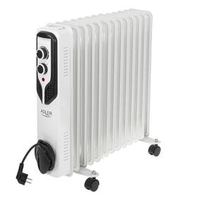 Adler AD 7818 calefactor eléctrico Interior Blanco 2500 W Radiador de aceite eléctrico