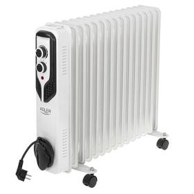 Adler AD 7819 electric space heater Indoor White 2500 W Oil electric space heater