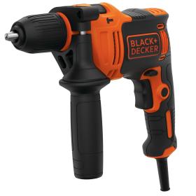 Black & Decker BEH710-QS perceuse 2800 tr min Noir, Orange