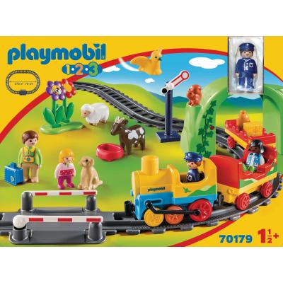 Playmobil 1.2.3 Train avec passagers et circuit