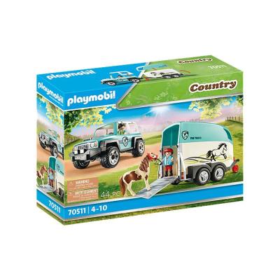 Playmobil Country PKW mit Ponyanhänger