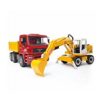 BRUDER MAN TGA Construction truck with Liebherr Excavator