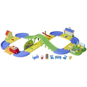 Peppa Pig All Around Peppa’s Town Set with Adjustable Track Includes Vehicle and 1 Figure 35+ Sounds Ages 3 and Up