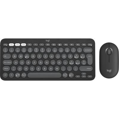 Logitech Pebble 2 Combo teclado Ratón incluido RF Wireless + Bluetooth QWERTY Hindi Grafito