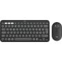 Logitech Pebble 2 Combo keyboard Mouse included RF Wireless + Bluetooth QWERTY Indian Graphite