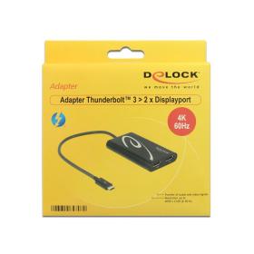 DeLOCK 62708 adaptador de cable de vídeo 0,27 m Negro