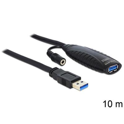 DeLOCK USB3.0-A - USB3.0-A, 10m cavo USB USB 3.2 Gen 1 (3.1 Gen 1) USB A Nero