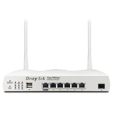 Draytek Vigor 2866Vac routeur sans fil Gigabit Ethernet Bi-bande (2,4 GHz   5 GHz) Blanc