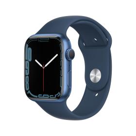 Apple Watch Series 7 OLED 45 mm Numérique Écran tactile Bleu Wifi GPS (satellite)