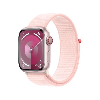 Apple Watch Series 9 GPS + Cellular Cassa 41mm in Alluminio Rosa con Cinturino Sport Loop Rosa Confetto