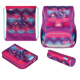 Herlitz Loop Plus Funky Horse school bag set Girl Polyester Pink, Purple