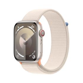 Apple Watch Series 9 GPS + Cellular 45mm Starlight Aluminium Case with Starlight Sport Loop