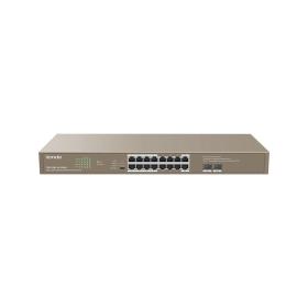 Tenda TEG1118P-16-250W switch di rete Non gestito Gigabit Ethernet (10 100 1000) Supporto Power over Ethernet (PoE) 1U Marrone