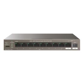 Tenda TEG1110PF-8-102W commutateur réseau Géré Gigabit Ethernet (10 100 1000) Connexion Ethernet, supportant l'alimentation via
