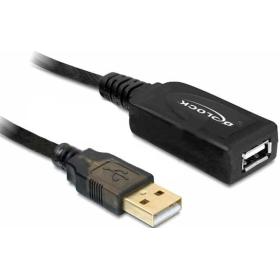 DeLOCK 20m USB 2.0 câble USB Noir