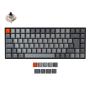 Keychron K2 Version 2 teclado USB + Bluetooth QWERTY Nórdico Negro, Gris, Naranja