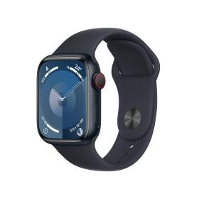 Apple Watch Series 9 GPS + Cellular 41mm Midnight Aluminium Case with Midnight Sport Band - S M