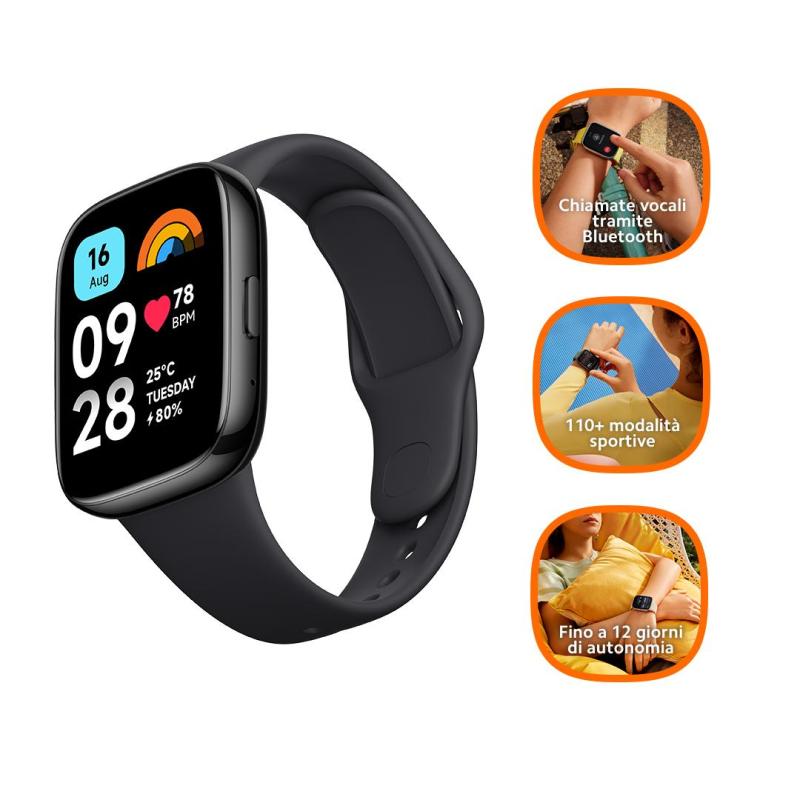 Redmi Smart Watch 3 Active Black 1.83 Inch Big LCD Display, 5ATM Water  Resistant, 12 Days Battery Life, GPS, 100+ Workout Mode, Heart Rate  Monitor, Full Scale Fitness Tracking : : Electronics