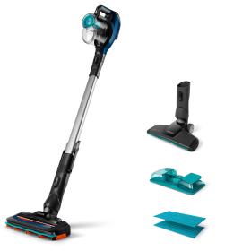 Philips SpeedPro Aqua FC6719 01 stick vacuum electric broom Battery Dry&wet Bagless 0.4 L Black, Blue