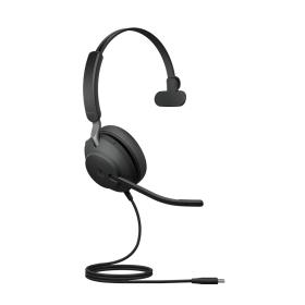 Jabra Evolve2 40 SE Headset Wired Head-band Calls Music USB Type-C Black