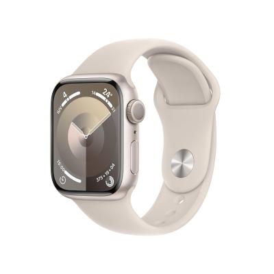 Apple Watch Series 9 GPS 41mm Starlight Aluminium Case with Starlight Sport Band - M L