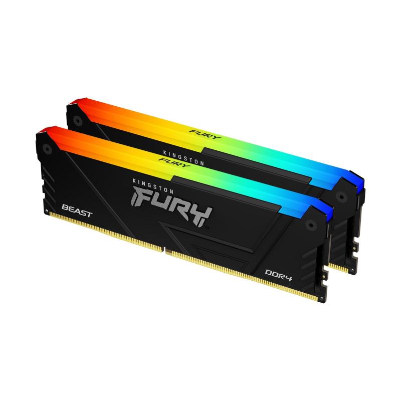 ▷ Kingston Technology FURY Beast RGB module de mémoire 32 Go 2 x 16 Go DDR4  3600 MHz