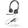 POLY Blackwire 3325 Headset Wired Head-band Office Call center USB Type-C Black, Red