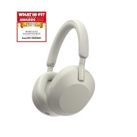Sony WH-1000XM5 Headphones Wired & Wireless Head-band Calls Music Bluetooth Silver, White