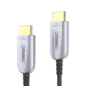 FiberX FX-I350-010 HDMI-Kabel 10 m HDMI Typ A (Standard) Schwarz, Silber