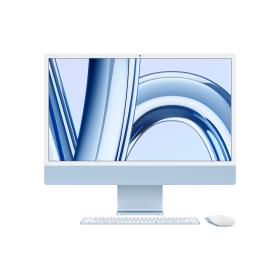 Apple iMac Apple M 59,7 cm (23.5") 4480 x 2520 Pixel 8 GB 256 GB SSD All-in-One-PC macOS Sonoma Wi-Fi 6E (802.11ax) Blau