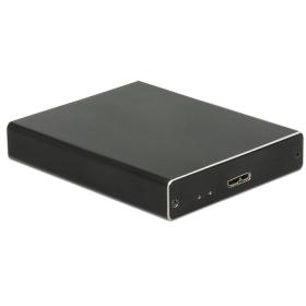 DeLOCK 42588 caja para disco duro externo Caja externa para unidad de estado sólido (SSD) Negro