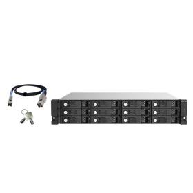 QNAP TL-R1220Sep-RP HDD SSD enclosure Black, Grey 2.5 3.5"