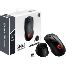 MSI CLUTCH GM41 LIGHTWEIGHT WIRELESS Gaming Mouse 'RGB, upto 20000 DPI, low latency, 74g weight, 80 hours battery life, 6
