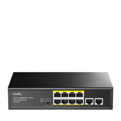 Cudy FS1010P commutateur réseau Fast Ethernet (10 100) Connexion Ethernet, supportant l'alimentation via ce port (PoE) Noir