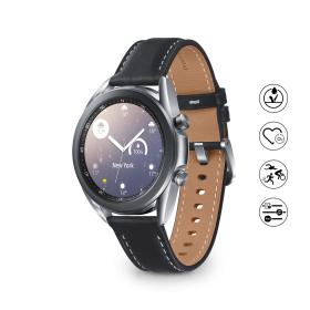 Samsung Galaxy Watch3 Smartwatch Bluetooth, cassa 41mm acciaio, cinturino pelle, Saturimetro, Rilevamento cadute, Monitoraggio