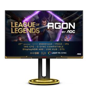 AOC AGON AG275QXL LED display 68,6 cm (27") 2560 x 1440 Pixel Quad HD Schwarz, Gold