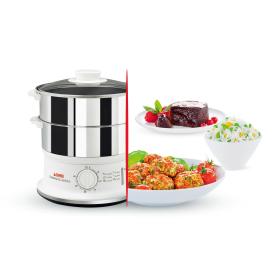 Tefal VC1451 steam cooker 2 basket(s) Countertop Stainless steel, White
