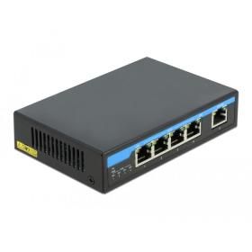 DeLOCK 87764 switch Gigabit Ethernet (10 100 1000) Energía sobre Ethernet (PoE) Negro