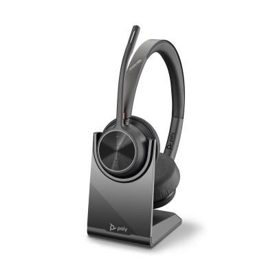 POLY Voyager 4320 UC Auriculares Inalámbrico Diadema Oficina Centro de llamadas USB tipo A Bluetooth Base de carga Negro