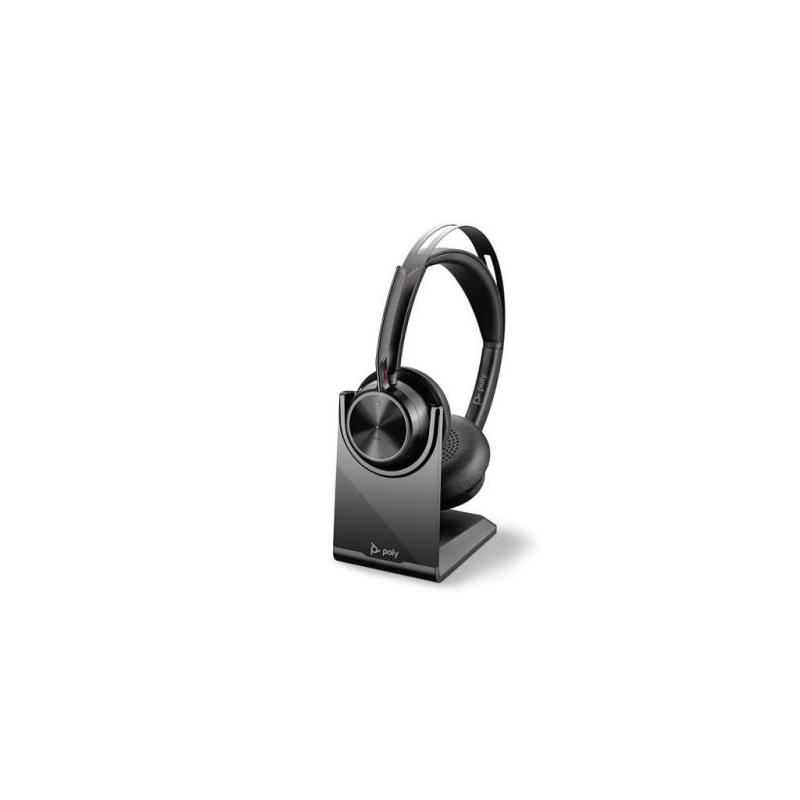 ▷ POLY Voyager Focus 2 UC Kopfhörer Verkabelt & Kabellos Kopfband  Büro/Callcenter USB Typ-A Bluetooth Ladestation Schwarz | Trippodo